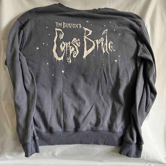 Tim Burtons Corpse Bride Graphic Sweatshirt Size Small Hybrid Apparel Cotton-Pol - Picture 2 of 3